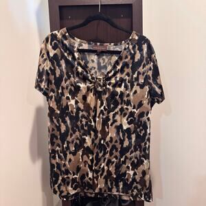Dana Buchman Leopard Print Blouse